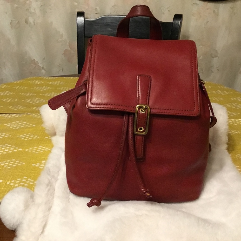 Coach 9858 series leather small backpack